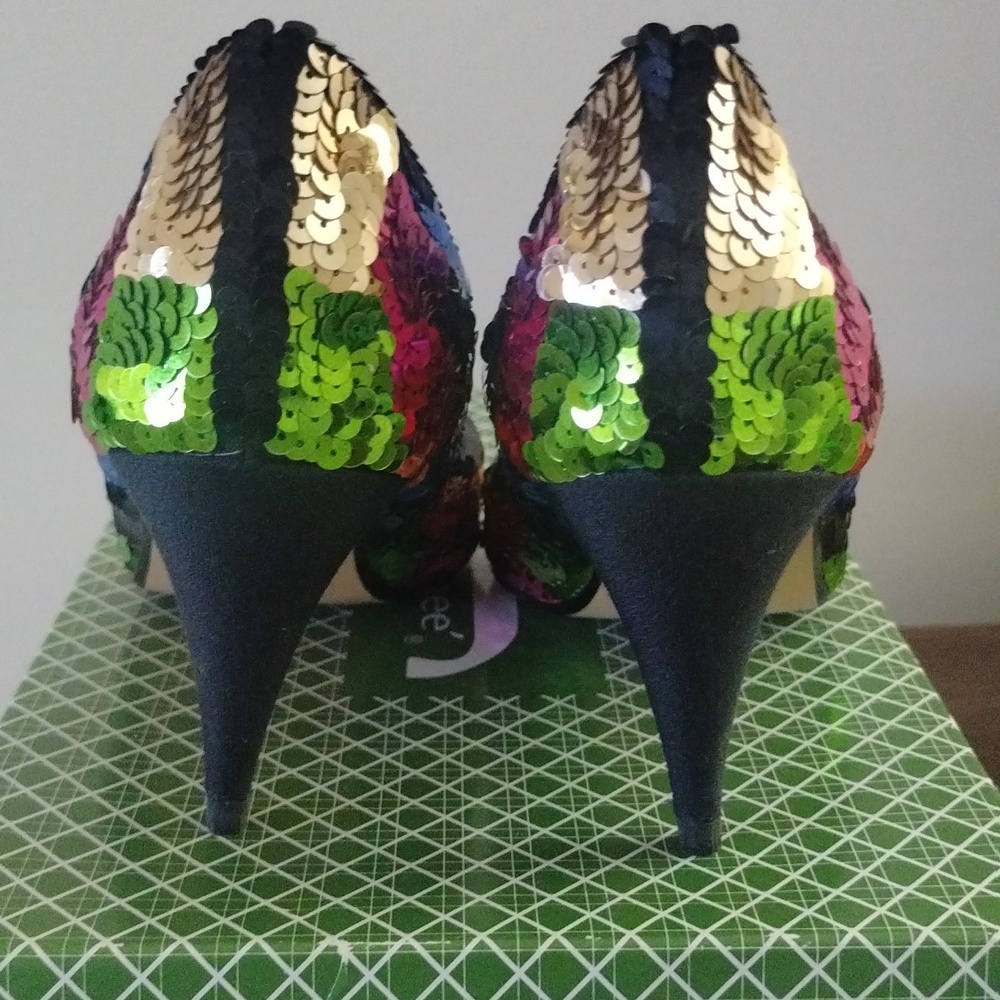 J. RENEE Multicolor Sequin Heels - Picture 4 of 5